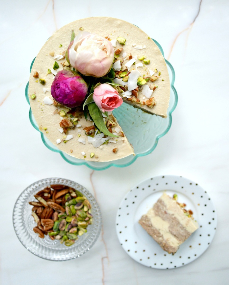 Hummingbird Cake with Cashew Cream Frosting (Raw, Vegan) by Plantbased Baker